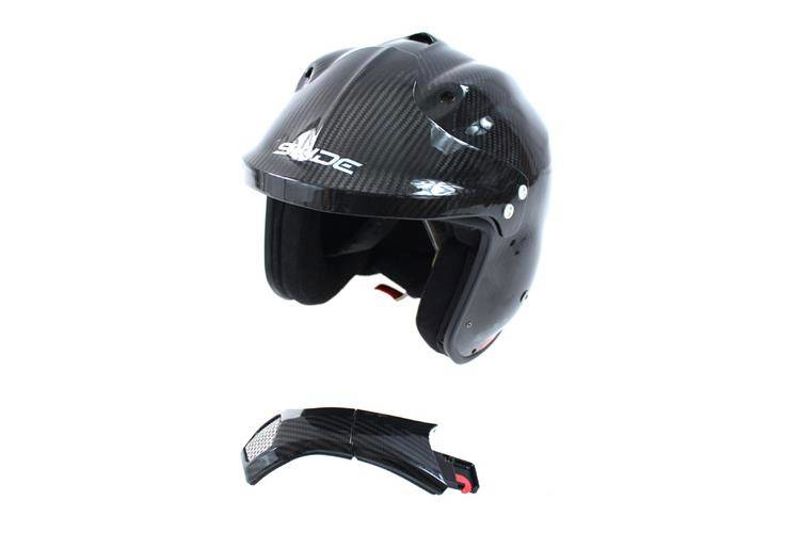 HE-04  3/4 Carbon Helmet with chin boom wrc racing